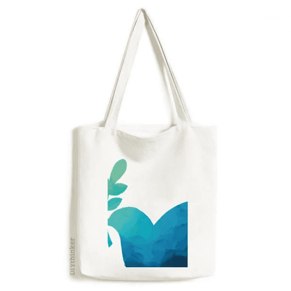 Blue Olive Branch Anti-war Pattern Tote Canvas Bag Shopping Satchel Casual Handbag