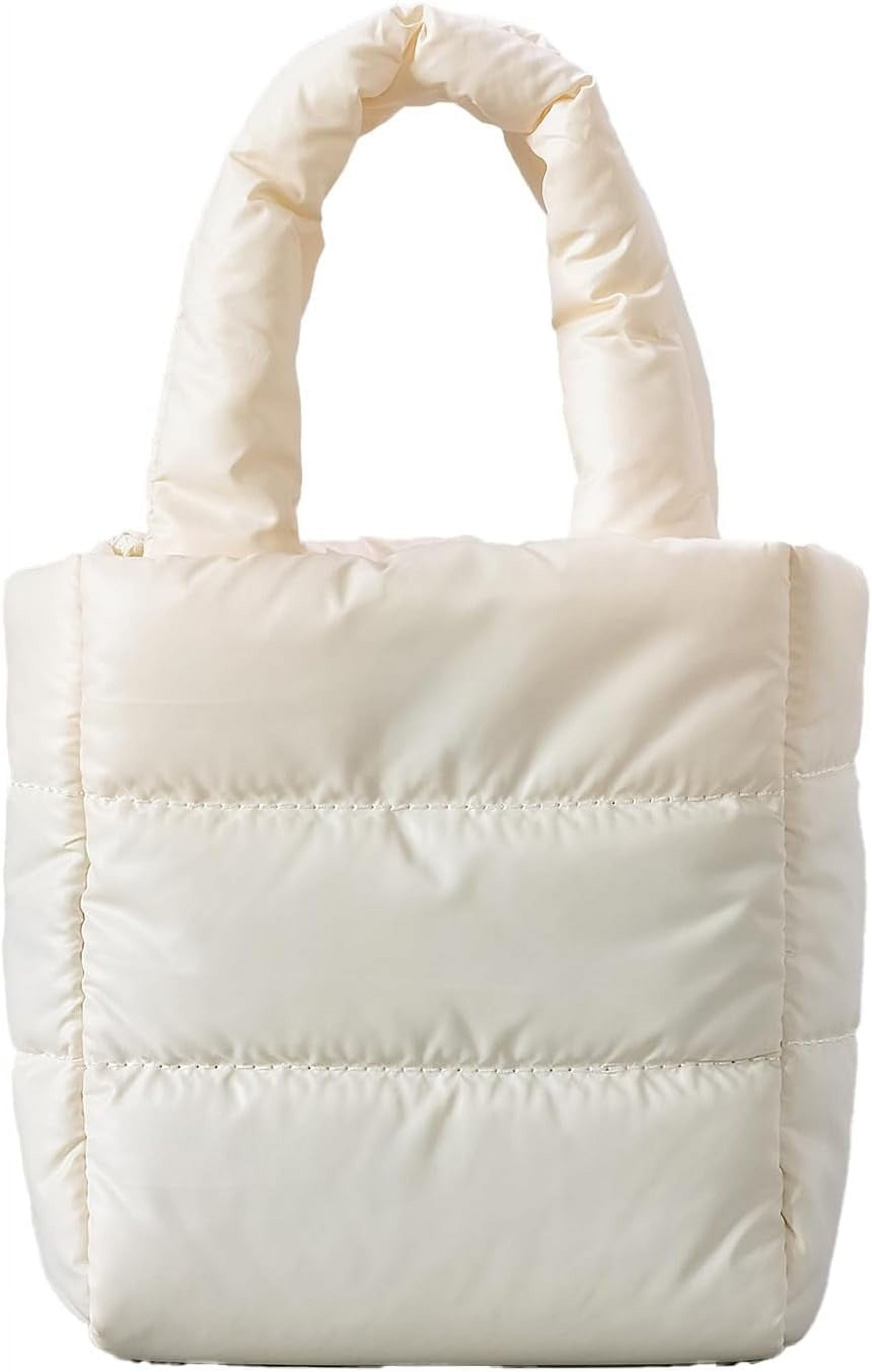 NAARIIAN Puffer Tote Bag For Women - Large Lightweight Hand Woven Shoulder Bag | Puffy Nylon & Cotton Purse - View #11
