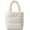 White, variant on Puffer Tote Bag, Mini Puffy Bags for Women Light-Weight Winter Down Cotton Padded Quilted Tote Bag Shoulder Purse