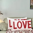thumbnail image 4 of Love Heart Throw Pillow Cover,12 x 20 Inch Holiday Valentine's Day Mother's Day Anniversary Wedding Cushion Case Decoration for Sofa Couch Living Room, 4 of 7