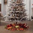 thumbnail image 5 of Daiia Autumn Leaves Drawing Merry Christmas Tree Skirt , Xmas Large Lace-up Tree Skirt, Santa Snowflakes Rustic Home Decorations New Year Party Farmhouse Decor-48", 5 of 7