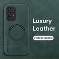 thumbnail image 4 of Mantto for Samsung Galaxy A13 5G Case Compatible with MagSafe Charging, Vegan PU Leather Slim Classic Luxury Elegant Thin Drop Protection Protective Cover for Samsung Galaxy A13 5G, Green, 4 of 9