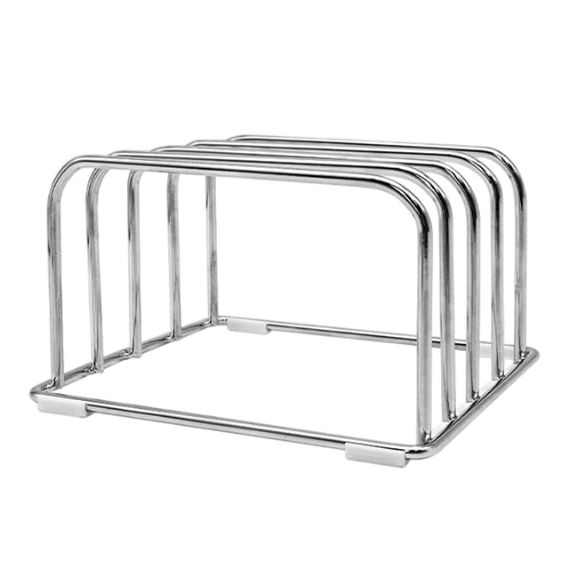 Soporte para tablas de cortar, organizador de utensilios de cocina con 4 ranuras para ollas, sartenes y tapas. Ideal para la encimera.