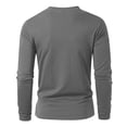 thumbnail image 5 of Men's Long Sleeve T-Shirt Solid Color Casual Basic Tee Comfortable Winter Top Breathable Soft Shirt Men's Oversized Tee Summer Tops Streetwear, 5 of 5