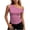 Rose Chaud, variante sur XuJwPNcy Camisoles Sans Manches pour Femmes Fines Mode Épaules Dénudées Hauts Confortables T-Shirt à Carreaux T-Shirts Été Vêtements Décontractés