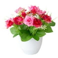 thumbnail image 2 of SPRING PARK Artificial Potted Flower Rose Decoration For Home Office Desk Gift, 2 of 7