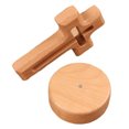 thumbnail image 1 of Colgante de madera maciza decoración cruz decoración productos de madera creativos colgante de madera creativo (cruz de base redonda de haya), 1 of 8