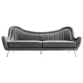 thumbnail image 6 of Modway Cheshire Channel Tufted Performance Velvet Sofa in Gray, 6 of 9