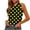 Yellow1, variant on fatyb Summer Women's Slim Tank Tops Print Sleeveless Crewneck Tee Shirts Ruched Casual Womens Blouses