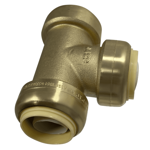2 Pcs XFITTING Push Fit 1 Inch x 1 Inch x 1 Inch Push Fit Tee,