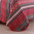 thumbnail image 7 of HoneiLife Cotton Quilt Set 2 Piece Lightweight Quilts Bedding Set, Rose Red, Twin, 7 of 7