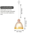 thumbnail image 2 of Kiven H-Type track lighting pendants,Modern h track pendant lights with Glass Globe,1-Light Track Lighting Fixture for Kitchen Island Hallway Restaurant,Rose Gold Socket, 2 of 7