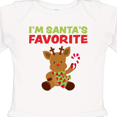 thumbnail image 4 of Inktastic I'm Santa's Favorite reindeer Boys or Girls Long Sleeve Baby Bodysuit, 4 of 5