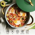 thumbnail image 3 of Tramontina Fiora 4.25-Quart Aluminum Ceramic Nonstick Multipurpose Pan with Lid, Induction-Ready, ILAG Swiss Coating, Oven & Dishwasher Safe - Green, 3 of 13