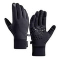thumbnail image 4 of Hvmvliv Winter Gloves Men Outdoor Touchs Screen Warm Gloves with Thermal Soft Knit Lining Windproof Water-Proof Hiking Skiing Non-Slip Winter Warm Gloves Black, 4 of 5