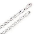 thumbnail image 2 of 4.5mm High-Polished Stainless Steel Flat Figaro Chain Necklace, 24 inches + Gift Box, 2 of 6