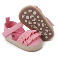thumbnail image 3 of Toddler Sandals Girl Ruffles Shoes First Walkers Shoes Summer Flat Sandals Girls Summer Shoes,Size 6 Months-12 Months, 3 of 9