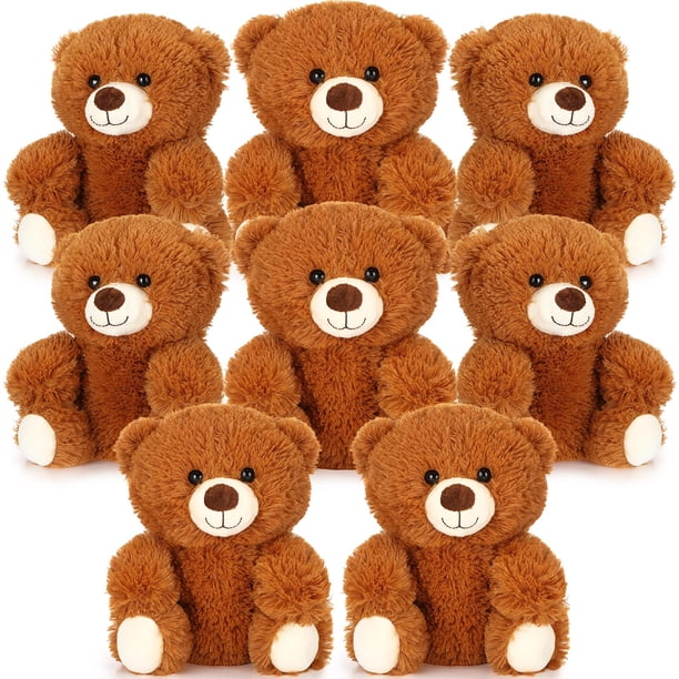 Peluche Jenaai de 10 pulgadas con forma de oso de peluche para niños (8 unidades)