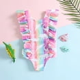 thumbnail image 2 of WEIYLL Girls One Piece Swimsuits Summer Toddler Ruffles Cartoon Dinosaur Prints Beach Bikini Multicolour Bathing Suit for 3-4 Years, 2 of 7