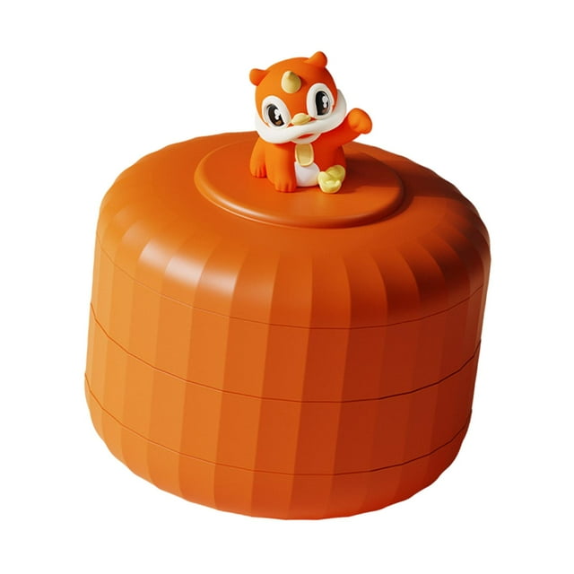 Organizador de almacenamiento de alimentos, decoración china de Año Nuevo, plato de frutas multiusos Naranja Grande 3 capas