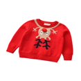 thumbnail image 1 of Baby Girl Boy Christmas Sweater Cartoon Knitted Pullover Top, 1 of 6
