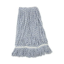 DN PUSH Boardwalk Mop Head Floor Finish Narrow Rayon/polyester Large White/blue 12/carton (BWK543CT)