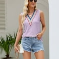 thumbnail image 5 of Mittory Women Eyelet Tops V Neck Embroidered Tank Lace Cutout Blouses Tee Sleeveless Shirt Casual, 5 of 7