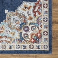 thumbnail image 5 of Concord Global Trading 72743 3 x 4 ft. Vintage Oushak Medallion Rectangle Area Rug, Navy, 5 of 5