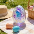 thumbnail image 4 of Led Illuminated Easter Egg Craft With Diamond-Like Reflective Surface, Usb-Powered Colorful Light For Party Shop Window Holiday Decor, 4 of 6