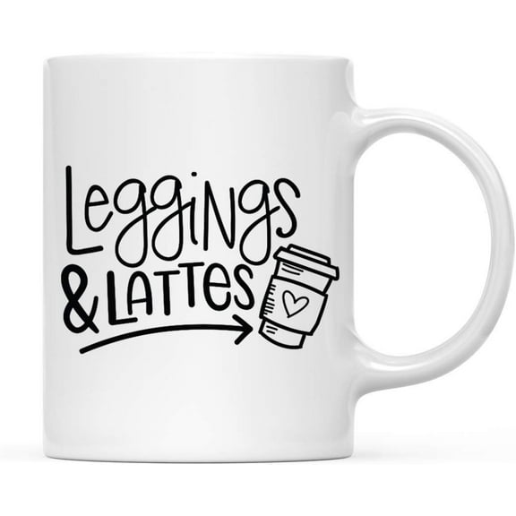 Koyal Wholesale Fall Autumn Season 11oz. Coffee Mug Gift, Leggings & Lattes, 1-Pack