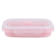 thumbnail image 3 of Portable Silicone Lunch Box Folding Microwave Safe Lunchbox Food Container Pink 350ml, 3 of 6