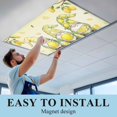 thumbnail image 5 of 1 Pack Summers Lemon Gnomes Fluorescent Light Covers for Ceiling Lights Farm Yellow Fruit Green leaf Gradient Magnetic Ceiling Light Covers Overhead Light Filters for Office Classroom Home, 5 of 9