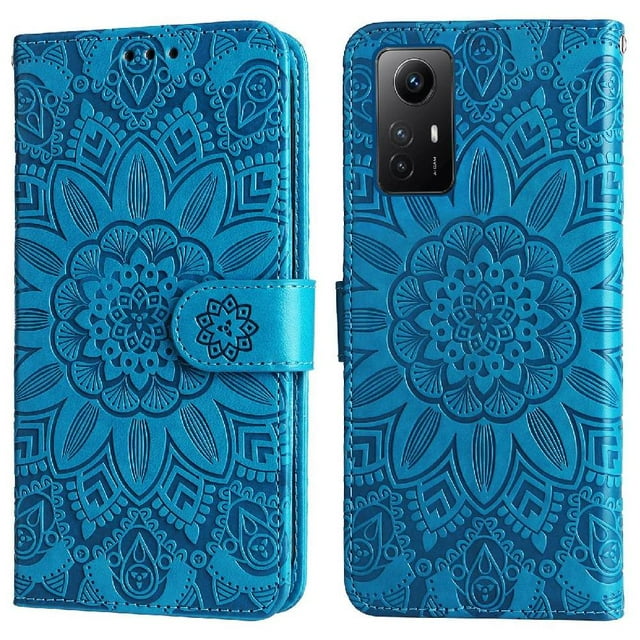 Funda tipo cartera GANGXUN para Xiaomi Redmi Note 12s 4G , diseño girasol, cuero PU, soporte, cierre magnético, tarjetero