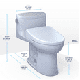 thumbnail image 2 of TOTO® WASHLET®+ Supreme® II One-Piece Elongated 1.28 GPF Toilet and WASHLET®+ S7 Contemporary Bidet Seat, Cotton White - MW6344726CEFG#01, 2 of 5