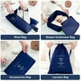 thumbnail image 5 of TSV 7pcs Packing Cubes for Suitcases, Light Packing Cubes for Travel, Luggage Organizer Bags Set, Navy Blue, 5 of 8