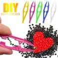 thumbnail image 2 of Diy Handmade Plastic Bead Tweezers 5Pc, Assorted Colors Plastic Beads Tweezers for Beading Projects Craft Tweezers, 2 of 2