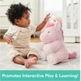 thumbnail image 6 of Baby GUND Alora The Unicorn Animated Plush, Singing Stuffed Animal Sensory Toy, Sings ABC Song and 123 Counting Song, Pink, 11”, 6 of 7