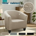 thumbnail image 4 of Stretch Barrel Chair Slipcover, Elastic Armchair & Club Chair Cover, Removable Furniture Protector for Living Room & Bedroom, 4 of 6