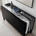 thumbnail image 5 of Black Grey Ombre Table Runner 90 Inches Long, Abstract Modern Geometric Moire Art Kitchen Coffee Dining Table Decoration for Home Party Birthday Wedding Home Decor 13x90 Inches, 5 of 8