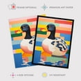 thumbnail image 2 of Duckpond Delight Colourful Bright Bird Extra Large XL Wall Art Poster Print, 2 of 5