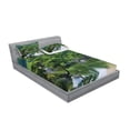 thumbnail image 2 of Ambesonne Nature Fitted Sheet & Pillow Sham Set, River Landscape Trees, Full, Green, 2 of 2