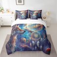 thumbnail image 2 of YST Ensemble de Literie Boho Wolf 7 Pcs, Taille Complète, Attrape-Rêves Lune Étoiles Galaxie Loup, Polyester, 2 of 4