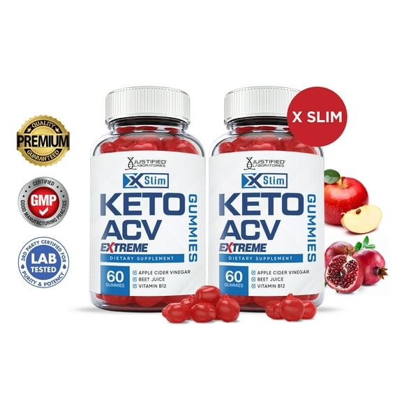 (2 Pack) Xslim Keto Extreme ACV Gummies 2000mg Dietary Supplement 120 Gummys