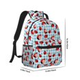 thumbnail image 2 of Goofa Flowers and Lady Bugs Pattern Comfortable Student Backpack - Ergonomic Design, Durable, Water-Resistant, Multi-Compartment,Travel, and Outdoor Activities, 2 of 5