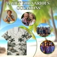 thumbnail image 4 of Vintage Coconut Tree Hawaiian Shirt for Men, Button Down Summer Beach Short Sleeve, Retro Style, Sizes S-5XL, 4 of 4