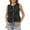 Black, variant on Essentials Womens Camisole Tank Tops Fashion Denim Vest With Lace Up Detail Ruffled Hemline For Wear Stretch Slim Undershirt