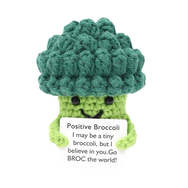 Handmade Wool Vegetable Knitting Kit with Broccoli Carrot Corn Eggplant Pepper Scallion DIY Craft Gift Set