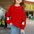 thumbnail image 2 of KAUOD Teen Girls Pullover Sweatshirts Halloween Ghost Graphic Long Sleeve Crew Neck Tops Clothes Kids Cotton Warm Fall Outfits, 2 of 9