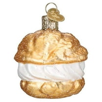 Old World Christmas Cream Puff Blown Glass 2020 Unique Christmas Ornaments for Christmas Tree Decorations