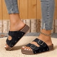 thumbnail image 2 of Fsqjgq Sandales pour Femmes Classiques à Double Cuir, Mules pour Femmes Confortables à Semelle en Liège, Mules Décontractées Rétro Respirantes, Sandales d'Intérieur et d'Extérieur en Plusieurs Couleurs, Mode Plage pour Femmes, 2 of 8